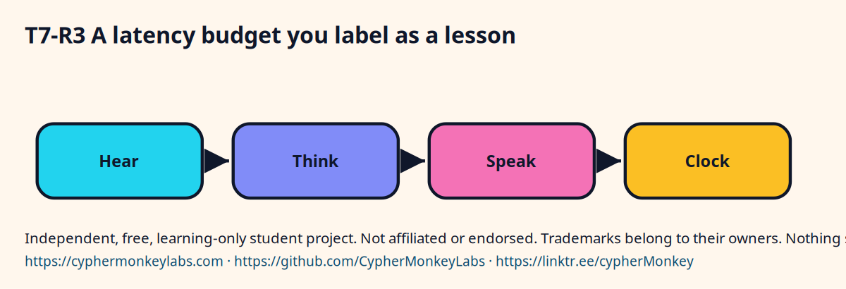 T7-R3 A latency budget you label as a lesson